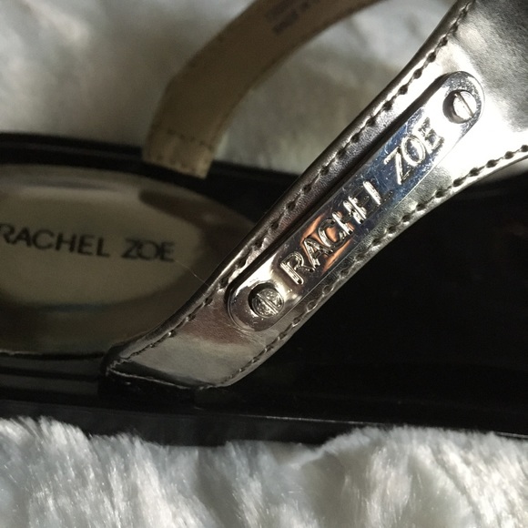 RARE RACHEL ZOE GUNMETAL METALLIC “CAMI” SANDALS - Picture 5 of 10